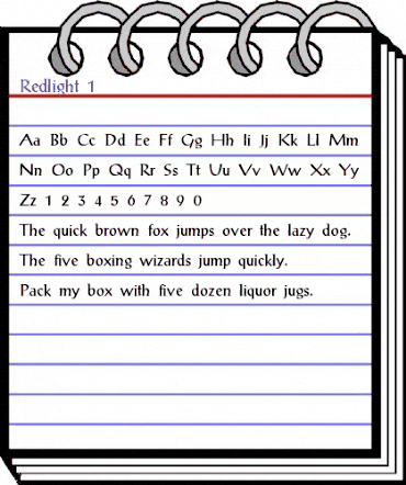Redlight 1 Regular animated font preview