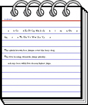 redraw3 Regular animated font preview