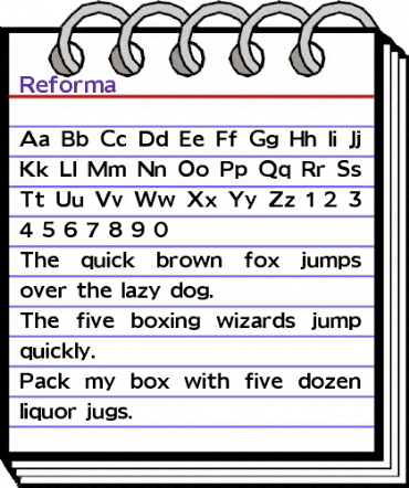 Reforma Regular animated font preview