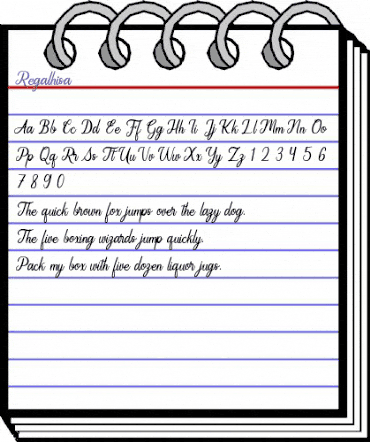 Regalhisa Regular animated font preview