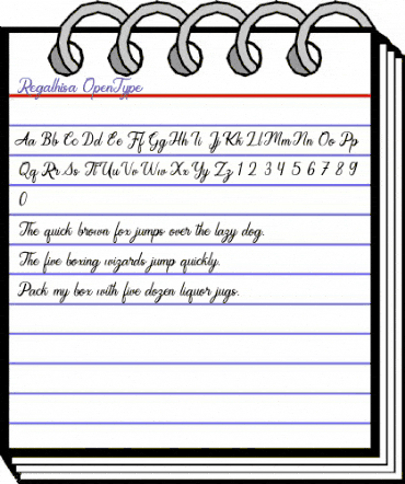 Regalhisa Regular animated font preview