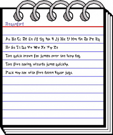 Reganford Regular animated font preview