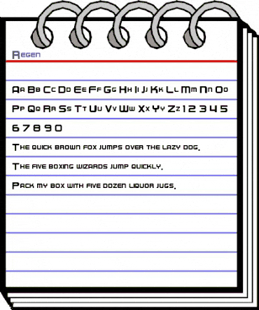 Regen Regular animated font preview