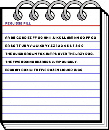 Reglisse Fill animated font preview Reglisse Fill animated font preview