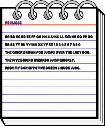 Reglisse Regular animated font preview Reglisse Regular animated font preview