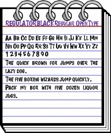 REGULATOR BLACK Regular animated font preview REGULATOR BLACK Regular animated font preview