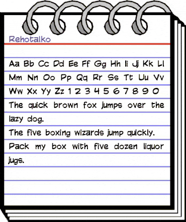 Rehotalko Regular animated font preview Rehotalko Regular animated font preview