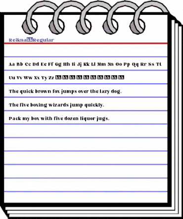 Reikna Regular animated font preview Reikna Regular animated font preview