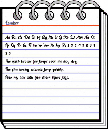 Reindeer Regular animated font preview