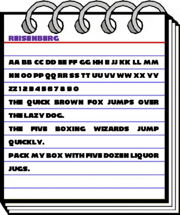 Reisenberg Regular animated font preview