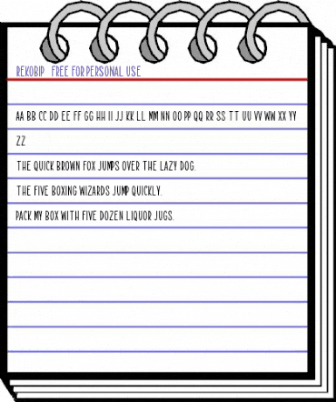 Rekobip - Free For Personal Use Regular animated font preview