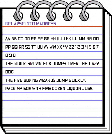 Relapse Into Madness Regular animated font preview Relapse Into Madness Regular animated font preview