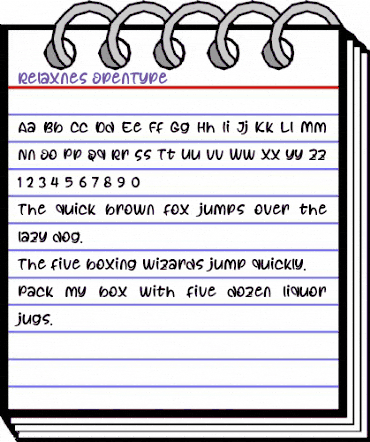 Relaxnes Regular animated font preview