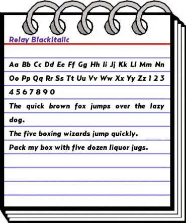 Relay-BlackItalic Regular animated font preview Relay-BlackItalic Regular animated font preview