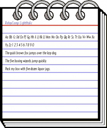 RelayComp-LightItalic Regular animated font preview RelayComp-LightItalic Regular animated font preview