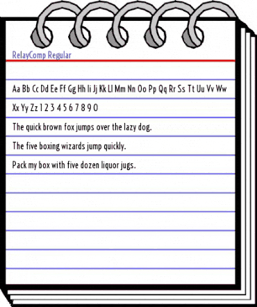 RelayComp-Regular Regular animated font preview