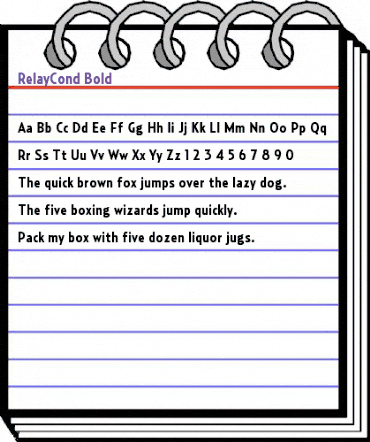 RelayCond-Bold Regular animated font preview