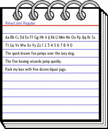 RelayCond-Regular Regular animated font preview