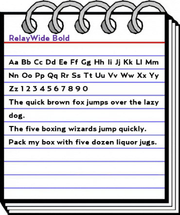 RelayWide-Bold Regular animated font preview