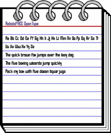 Relods FREE Regular animated font preview