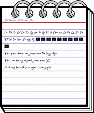 Rembulan Personal Use animated font preview Rembulan Personal Use animated font preview