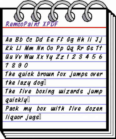 RemcoPaint XPDF Regular animated font preview