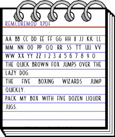 RemcoRemod XPDF Regular animated font preview