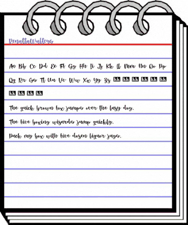 Renatta Walters Regular animated font preview