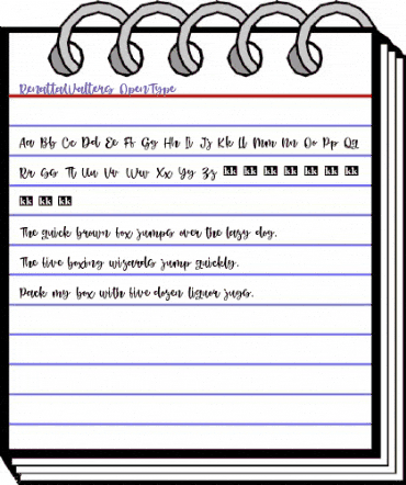Renatta Walters Regular animated font preview
