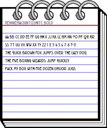 RennieMackintoshITC Bold animated font preview