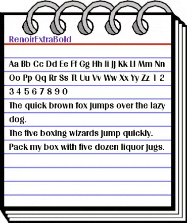 Renoir Regular animated font preview