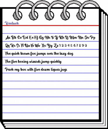 Rentuck Regular animated font preview