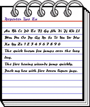 Reporter-Two Ex Regular animated font preview Reporter-Two Ex Regular animated font preview