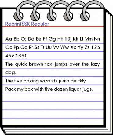 ReprintSSK Regular animated font preview