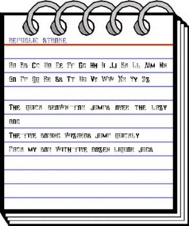 republicstroke Regular animated font preview