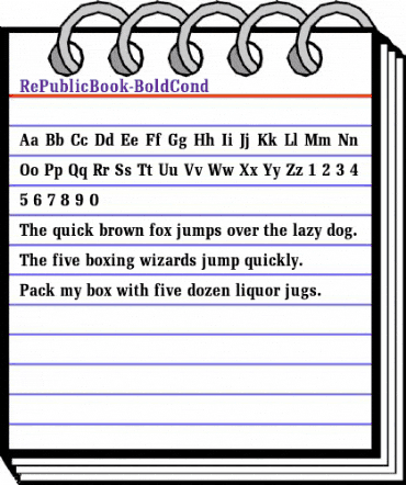 RePublic Book Bold Cond animated font preview