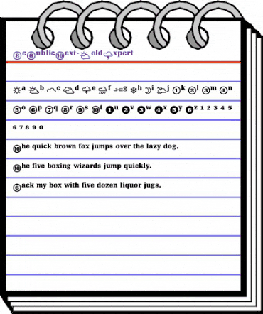 RePublic Text Bold Expert animated font preview