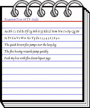 Requiem Medium animated font preview Requiem Medium animated font preview