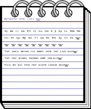 Resident Evil Regular animated font preview