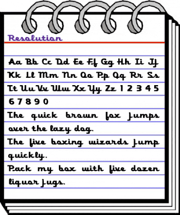 Resolution Regular animated font preview