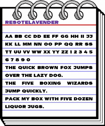 ResotELavender Regular animated font preview ResotELavender Regular animated font preview
