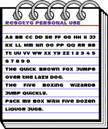 ResotYg PERSONAL USE Regular animated font preview ResotYg PERSONAL USE Regular animated font preview