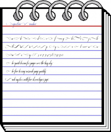 Respective Swashes Regular animated font preview