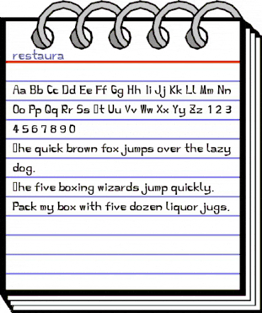 res&#56437ra Regular animated font preview