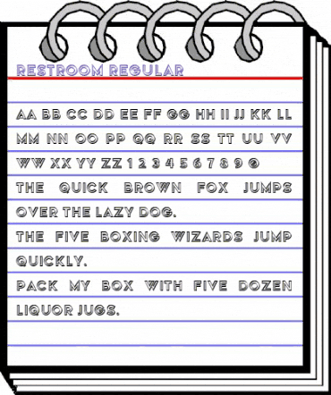 Restroom Regular animated font preview