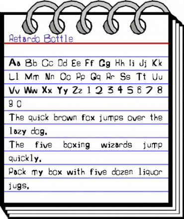 Retardo Bottle 1 animated font preview Retardo Bottle 1 animated font preview