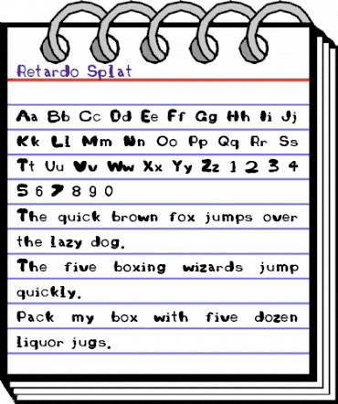 Retardo Splat 1 animated font preview Retardo Splat 1 animated font preview
