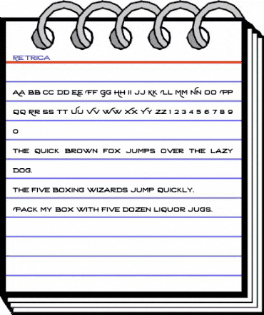 Retrica Regular animated font preview