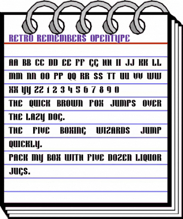 Retro Remembers Regular animated font preview