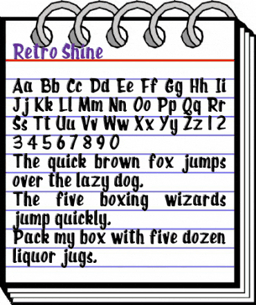 Retro Shine Regular animated font preview